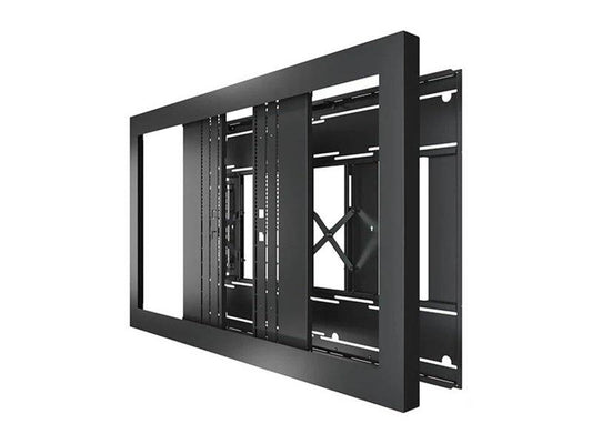 The CHIEF LW43UB Impact On-Wall Kiosk is designed for secure, sleek integration of 43-inch landscape displays. Finished in black, this TAA-compliant accessory supports professional signage solutions in public or controlled environments. Ideal for digital signage deployments where aesthetics and accessibility matter.