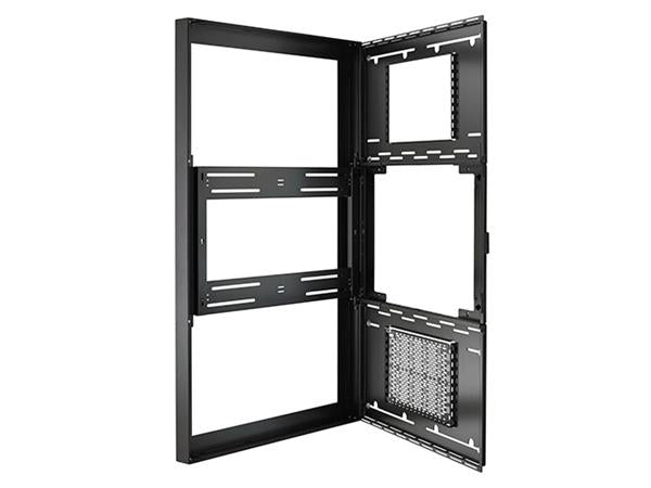 The CHIEF 49inch Portrait On-Wall Kiosk with Glass in black is a sleek and secure enclosure designed to support digital signage displays in portrait orientation. Engineered for professional commercial settings, it features a durable build and TAA compliance, making it suitable for government and enterprise installations. With a minimal profile and integrated glass protection, this kiosk offers both aesthetics and functionality.