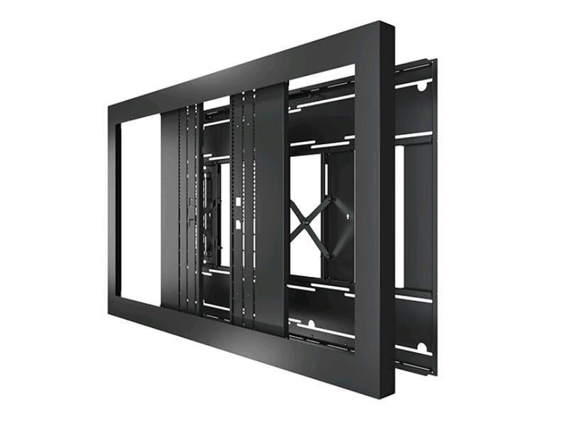 The Chief LW65UB is a 65-inch landscape on-wall kiosk designed to offer streamlined integration for commercial displays. Featuring a sleek black finish and TAA compliance, it is ideal for government or enterprise deployment in high-visibility environments. Built in the USA, this kiosk combines durability with discreet aesthetics for modern signage needs.