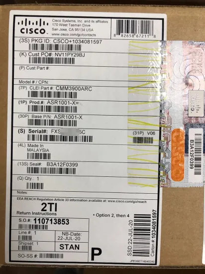 Cisco ASR1001 8GB DRAM Module, TAA Compliant