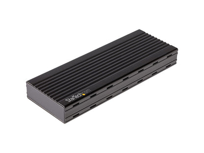 Designed for rapid data transfer and portability, the StarTech USB-C to M.2 NVMe PCIe SSD Enclosure supports USB 3.1 Gen 2 (10Gbps) and PCIe 3.0 to deliver data speeds up to 1GB/s. Compatible with M-Key M.2 NVMe SSDs in sizes 2230 to 2280, this aluminum enclosure features a compact, ventilated form factor with USB Type-C connectivity—ideal for Mac OS users or any system with USB-C support.