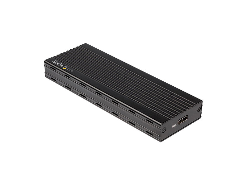 Designed for rapid data transfer and portability, the StarTech USB-C to M.2 NVMe PCIe SSD Enclosure supports USB 3.1 Gen 2 (10Gbps) and PCIe 3.0 to deliver data speeds up to 1GB/s. Compatible with M-Key M.2 NVMe SSDs in sizes 2230 to 2280, this aluminum enclosure features a compact, ventilated form factor with USB Type-C connectivity—ideal for Mac OS users or any system with USB-C support.