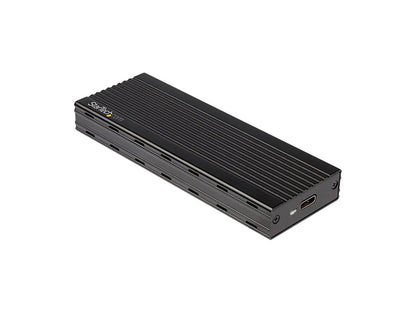 Designed for rapid data transfer and portability, the StarTech USB-C to M.2 NVMe PCIe SSD Enclosure supports USB 3.1 Gen 2 (10Gbps) and PCIe 3.0 to deliver data speeds up to 1GB/s. Compatible with M-Key M.2 NVMe SSDs in sizes 2230 to 2280, this aluminum enclosure features a compact, ventilated form factor with USB Type-C connectivity—ideal for Mac OS users or any system with USB-C support.