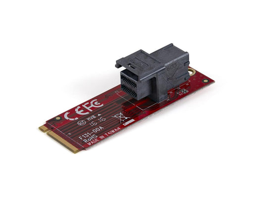 Add enterprise-class U.2 PCIe NVMe SSD performance to your PC or server with the STARTECH U.2 to M.2 adapter. Designed for high-speed storage expansion, this compact red converter allows seamless connection of 2.5-inch U.2 SSDs to M.2 PCIe x4 interfaces. It supports both NVMe and AHCI standards and is natively supported by operating systems.
