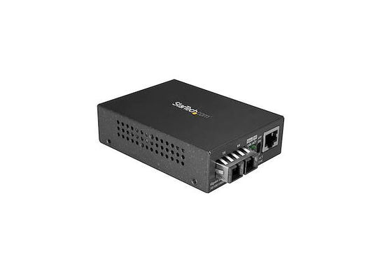 This multimode fiber Ethernet media converter from StarTech enables seamless bridging of copper and fiber network infrastructures. Supporting 10/100/1000 Mbps Ethernet with an 850nm wavelength over SC connectors, it provides up to 550m of gigabit performance. Featuring plug-and-play operation, surge protection, and VLAN support, it's ideal for secure, managed expansions.