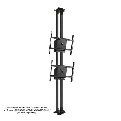 Kit de montage sol-plafond à deux pôles Peerless MOD-FCS2KIT300, noir