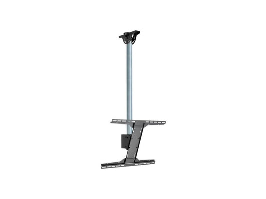 Ceiling Kit - Black/Zinc Plated - Kit includes: Cathedral Ceiling Plate, 39IN (1m) zinc plated Extension Pole, Single Display Flat Panel Mount, Large Universal Adaptor. Designed for displays up to 75", this durable mounting solution is ideal for professional AV installations requiring a secure and adaptable ceiling setup.
