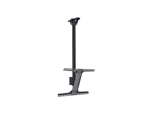 The Peerless 1.5M Flat Panel Screen Kit delivers a robust ceiling mount solution for large displays up to 75 inches. Designed in a sleek black finish, this all-in-one kit includes a cathedral ceiling plate, 59-inch extension pole, flat panel mount, and large universal adaptor for flexible installation. Ideal for professional AV setups needing secure overhead mounting.