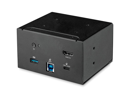 This StarTech laptop docking module integrates seamlessly into boardroom connectivity boxes, offering a streamlined solution for conference setups. Featuring USB-C and USB-A support, along with USB-C PD 2.0 power delivery, it ensures broad device compatibility. Built from aluminum and plastic for durability, this module includes a 2-year warranty for added peace of mind.