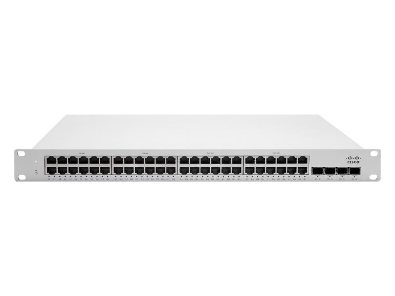 The CISCO Meraki MS210-48FP is a cloud-managed Layer 2 switch designed for modern enterprise networks. With 48 gigabit Ethernet ports and 740W PoE capability, it provides robust power and connectivity for a wide range of devices. This switch is TAA compliant, making it suitable for government and regulated environments.