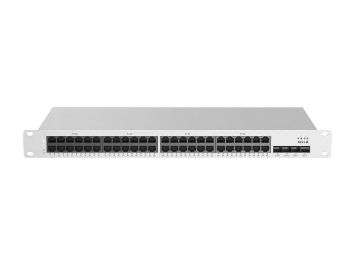 The Cisco Meraki MS225-48 is a cloud-managed, Layer 2 switch designed with 48 Gigabit Ethernet ports, integrated stacking, and high performance switching. Ideal for enterprise networks, it offers streamlined management via Meraki’s intuitive cloud dashboard and features 4 SFP+ uplink ports for flexible fiber connectivity.