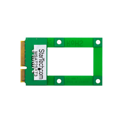 StarTech MSAT2SAT3 Adaptateur convertisseur mSATA vers SATA Vert