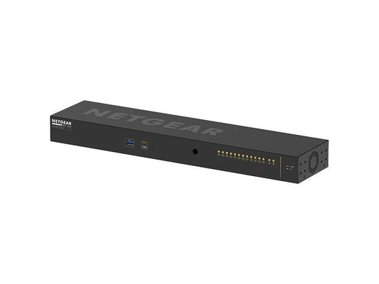 The NETGEAR M4250-12M2XF is a managed switch featuring 12 multi-gigabit RJ45 ports and 2 high-speed SFP+ uplink ports. Designed for demanding network environments, this unit is built on an ARM Cortex A9 processor with 2GB RAM and includes USB and console interfaces for flexible configuration. Its compact design and limited lifetime hardware warranty make it a practical solution for scalable, high-performance networking.