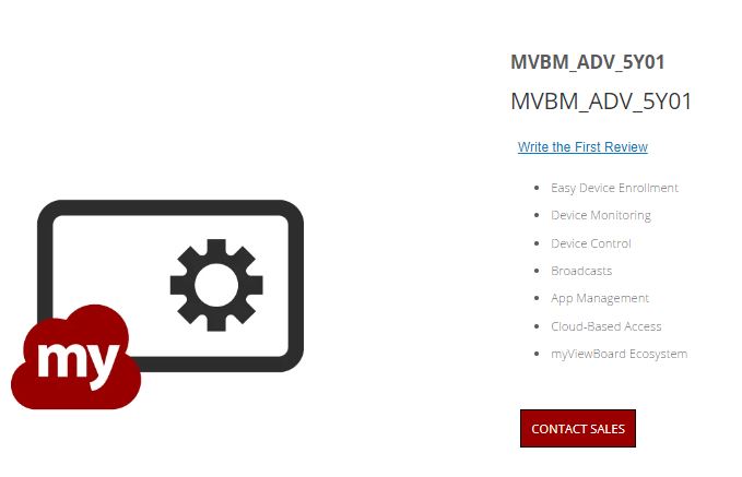 ViewSonic myViewBoard Manager Advanced – Licence de 5 ans pour 1 appareil