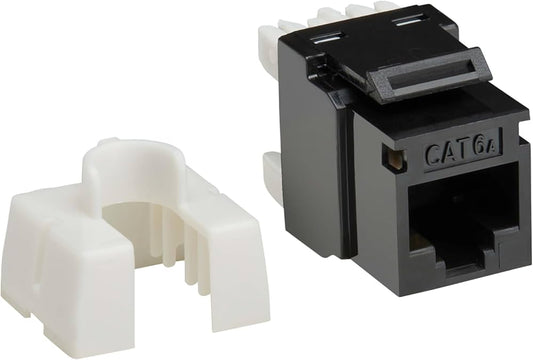Lot de 10 prises Keystone Eaton Tripp Lite Cat6a, PoE++ TAA, RJ45, noires