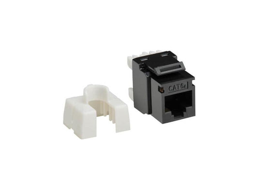 Eaton Tripp Lite Series Cat6a Keystone Jacks, 10 Pack - 4PPoE Compliant, 110/Krone, 568A/B, RJ45 Ethernet, Black, TAA