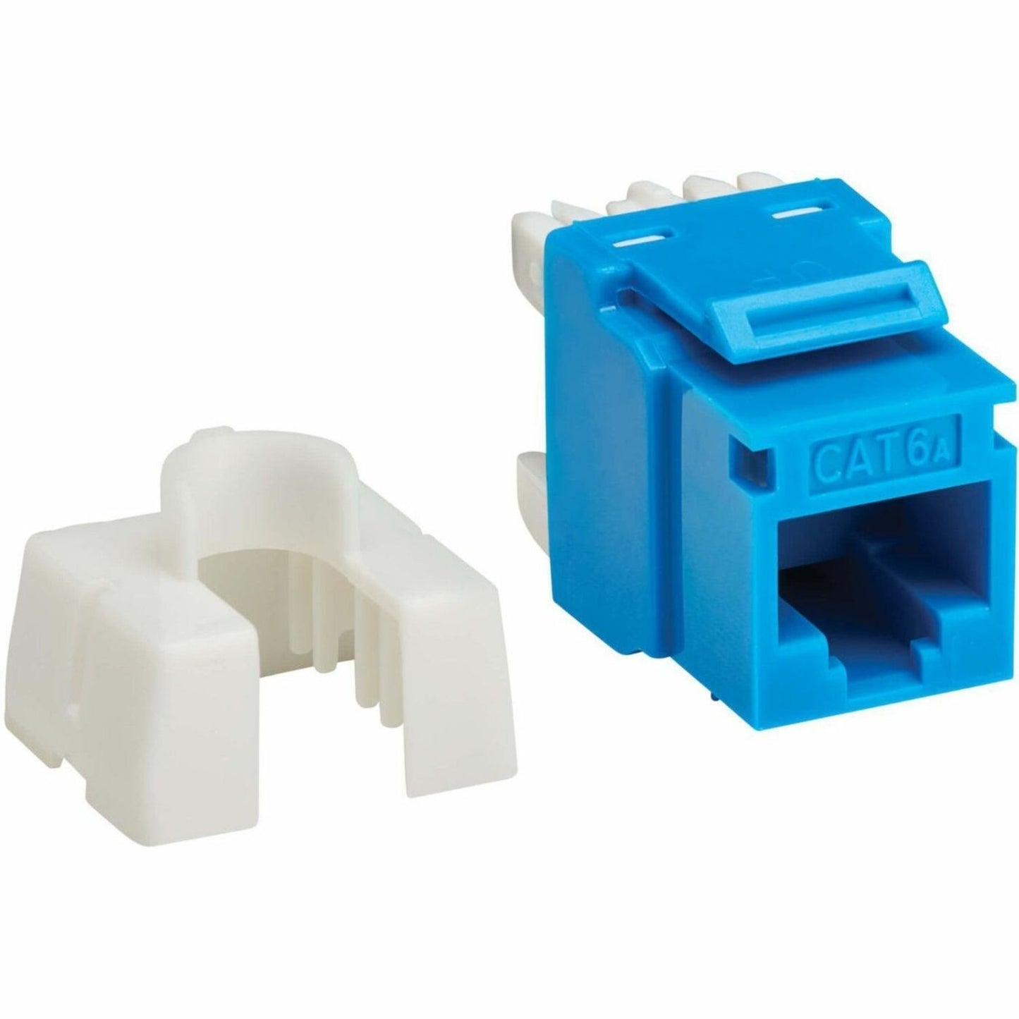 Prises Keystone Eaton Tripp Lite Cat6a, bleues, lot de 10, conformes TAA