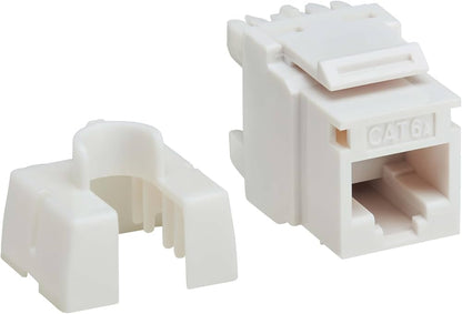 Prises Keystone Eaton Tripp Lite Cat6a, lot de 10, TAA, blanches