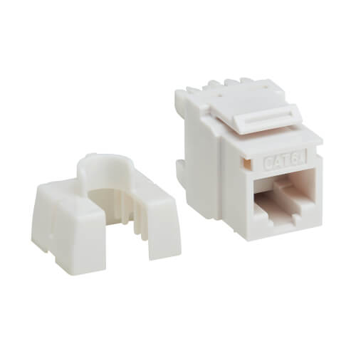 Prises Keystone Eaton Tripp Lite Cat6a, lot de 25, RJ45, 568A/B, noires, TAA