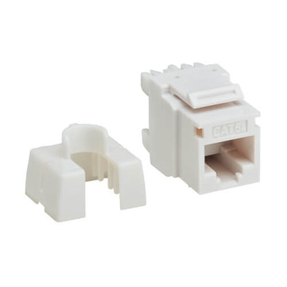 Prises Keystone Eaton Tripp Lite Cat6a, lot de 25, RJ45, 568A/B, noires, TAA