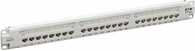 Eaton Tripp Lite 24-Port Cat6 1U Rack Patch Panel, TAA Compliant, White