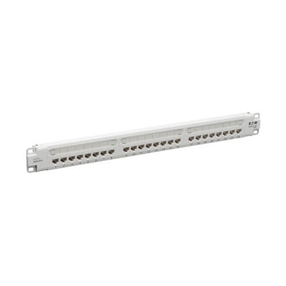 Eaton Tripp Lite 48-Port Cat6 Patch Panel, 4PPoE, 2U Rack-Mount, TAA, White