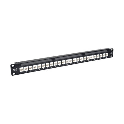 Eaton Tripp Lite 24-Port Cat6a Feed-Through Patch Panel, 1U Rack-Mount, TAA