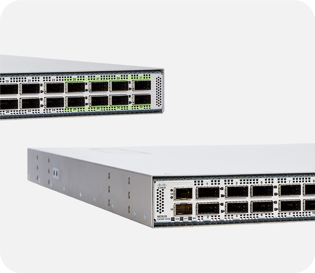 Nexus 9300 Series, 32p 400G QSFP-DD.