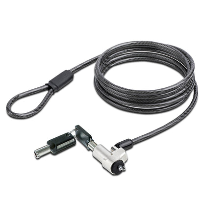 Câble antivol StarTech Noble Wedge Keyed pour ordinateur portable, 1,8 m, acier résistant aux coupures