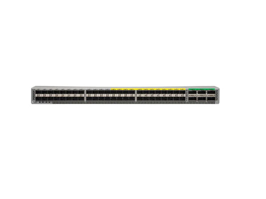CISCO’s NCS55A1-24Q6H-SS is a high-performance rack-mountable router for modern network infrastructures, delivering up to 900 Gbps of throughput in a compact 1U form factor. Equipped with 24 x 1/10G/25G and 6 x 100G ports with MACSec support, this fixed chassis offers robust Layer 2 and 3 switching, MPLS, and superior routing capabilities. Designed with 32 GB of RAM, 128 GB of storage, and Cisco IOS XR 7.2.1, it is ideal for core aggregation or high-density data center applications.