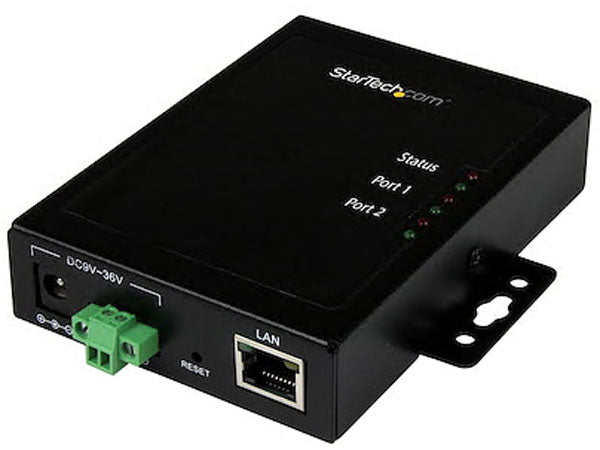Connect, configure, and control two RS232 serial devices remotely using the StarTech 2-Port Serial-to-IP Ethernet Device Server. Designed for secure and efficient data transmission, this compact, mountable unit enables seamless integration of legacy serial equipment with modern IP-based networks. Ideal for industrial environments requiring remote device management.