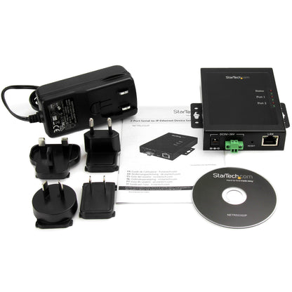 Serveur de périphériques Ethernet série vers IP StarTech à 2 ports (NETRS2322P)
