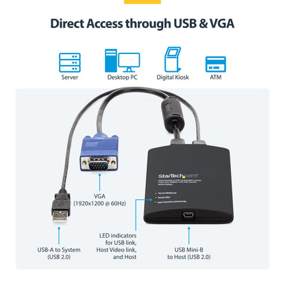 Adaptateur USB pour chariot de secours STARTECH NOTECONS02 - Accès VGA et USB