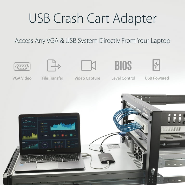 Adaptateur USB pour chariot de secours STARTECH NOTECONS02 - Accès VGA et USB