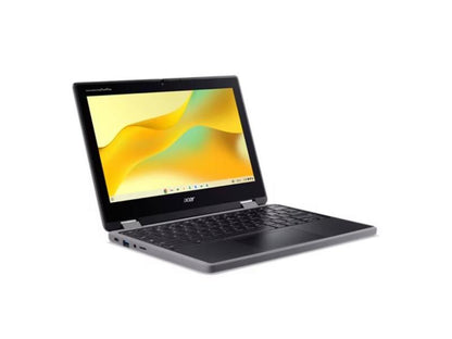 The ACER Spin 311 R724T is a compact and durable 11.6-inch Chromebook designed for versatility and mobility. It features a multi-touch IPS display, MediaTek Kompanio 528 octa-core processor, 8GB LPDDR4X RAM, and 64GB eMMC storage. With up to 16 hours of battery life and rugged MIL-STD 810H certification, it’s built for performance in both education and business environments.