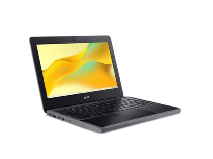 The ACER C736T-C5WM Chromebook features an 11.6-inch multi-touch IPS display, delivering 1366 x 768 resolution for clear visuals. Powered by an Intel N100 Quad-Core processor with up to 3.4 GHz turbo frequency, it includes 8GB of LPDDR5 RAM and 32GB of eMMC storage. Running Chrome OS, this compact device offers a 10-hour battery life and enhanced protection via discreet H1 TPM hardware security.