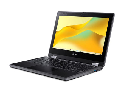 The Acer R756T-C9PB Chromebook offers an 11.6-inch multi-touch IPS display with Antimicrobial Corning Gorilla Glass, powered by an Intel N100 quad-core processor. It includes 8GB LPDDR5 RAM and 64GB eMMC storage, ensuring efficient multitasking and data access. With up to 12 hours of battery life and advanced wireless connectivity, it’s designed for productivity on the go.