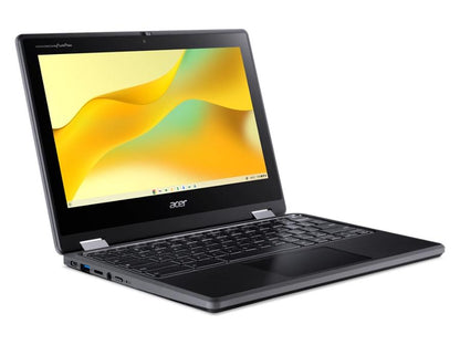 The Acer R756T-C9PB Chromebook offers an 11.6-inch multi-touch IPS display with Antimicrobial Corning Gorilla Glass, powered by an Intel N100 quad-core processor. It includes 8GB LPDDR5 RAM and 64GB eMMC storage, ensuring efficient multitasking and data access. With up to 12 hours of battery life and advanced wireless connectivity, it’s designed for productivity on the go.