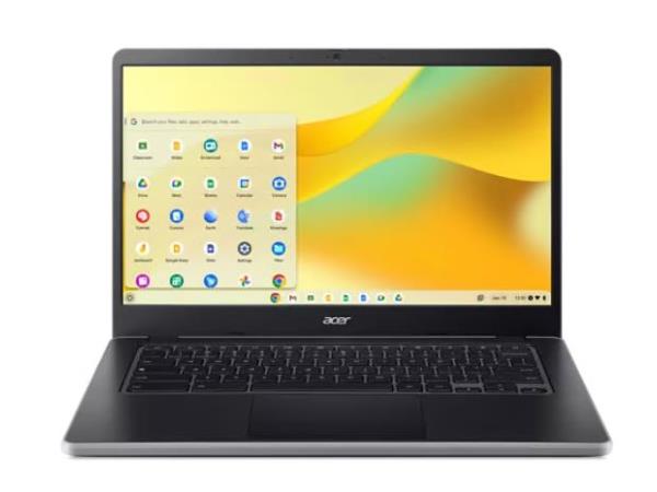 ACER Matte 14in. 1920x1080 display, Intel N100, 4GB LPDDR5 memory, 64GB eMMC, ChromeOS, FHD webcam with camera shutter, Up to 12 Hours of battery