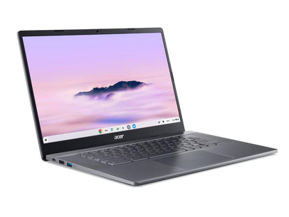 The ACER CBE595-1-50CA Chromebook delivers strong performance and productivity in a sleek 15.6-inch form factor. Powered by a 13th Gen Intel Core i5-1335U processor with 10 cores, it features 8GB LPDDR5X RAM and a fast 256GB PCIe Gen 4 NVMe SSD. With Chrome OS, Wi-Fi 6E connectivity, and a full HD webcam, it's built for both work and school tasks.