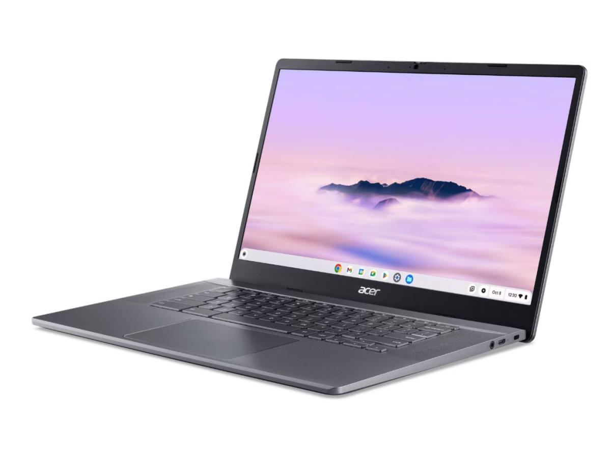 The ACER CBE595-1-50CA Chromebook delivers strong performance and productivity in a sleek 15.6-inch form factor. Powered by a 13th Gen Intel Core i5-1335U processor with 10 cores, it features 8GB LPDDR5X RAM and a fast 256GB PCIe Gen 4 NVMe SSD. With Chrome OS, Wi-Fi 6E connectivity, and a full HD webcam, it's built for both work and school tasks.