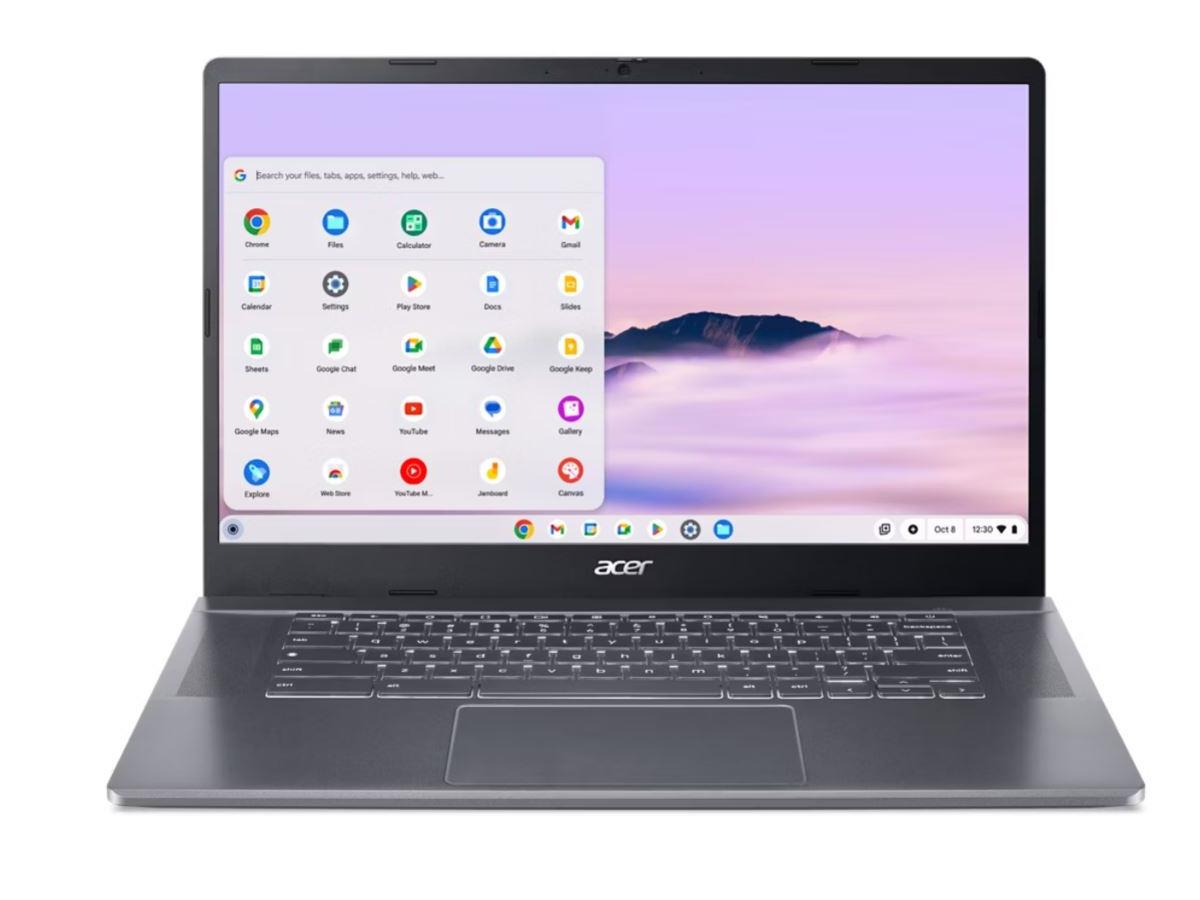 The ACER CBE595-1-50CA Chromebook delivers strong performance and productivity in a sleek 15.6-inch form factor. Powered by a 13th Gen Intel Core i5-1335U processor with 10 cores, it features 8GB LPDDR5X RAM and a fast 256GB PCIe Gen 4 NVMe SSD. With Chrome OS, Wi-Fi 6E connectivity, and a full HD webcam, it's built for both work and school tasks.