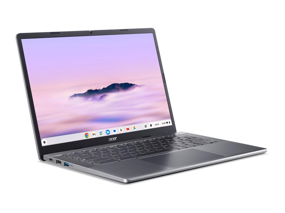 The ACER CBE574-1T-R8T7 Chromebook features a 14-inch Full HD touchscreen IPS display powered by an AMD Ryzen R3 7320C processor, 8GB LPDDR5X RAM, and a 256GB PCIe Gen4 NVMe SSD. Running ChromeOS with a battery life of up to 12 hours, it meets MIL-STD 810H standards and holds EPEAT Silver and Energy Star certifications. Designed for productivity, the device also includes a FHD camera, gyroscope, and 1-year limited warranty.