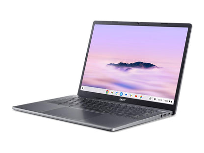 The ACER CBE574-1T-R8T7 Chromebook features a 14-inch Full HD touchscreen IPS display powered by an AMD Ryzen R3 7320C processor, 8GB LPDDR5X RAM, and a 256GB PCIe Gen4 NVMe SSD. Running ChromeOS with a battery life of up to 12 hours, it meets MIL-STD 810H standards and holds EPEAT Silver and Energy Star certifications. Designed for productivity, the device also includes a FHD camera, gyroscope, and 1-year limited warranty.