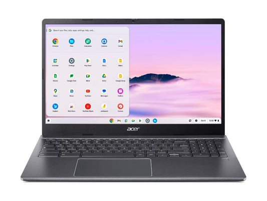 ACER CBE595-2-36JT is a 15.6-inch Chromebook featuring a Full HD IPS display with Acer ComfyView, powered by an Intel Core 3 100U processor. It offers 8GB LPDDR5X RAM, 256GB PCIe Gen4 SSD storage, Chrome OS, and up to 10 hours of battery life – delivering efficiency for education, business, or general productivity needs.