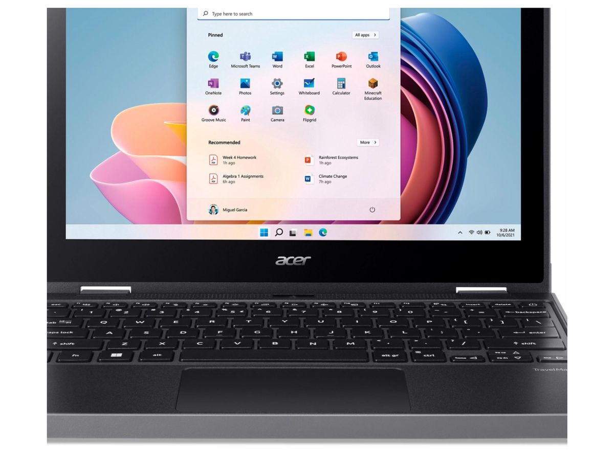 The ACER TMB311RN-33-C62J is a compact 11.6-inch touchscreen notebook engineered for education and productivity. It features a 10-point IPS touch display with 1366x768 resolution, powered by an efficient Intel N100 quad-core processor, 8GB of LPDDR5 RAM, and 128GB eMMC storage. With Windows 11 Pro Education, integrated security features, and included USI stylus, it supports interactive learning and mobile workflow up to 10 hours on a full charge.