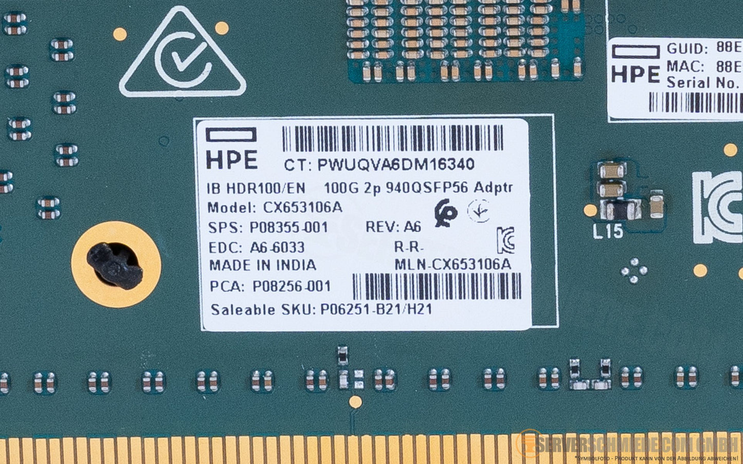 HPE IB HDR100/EN 100G 1P 940QSFP56 Network Adapter