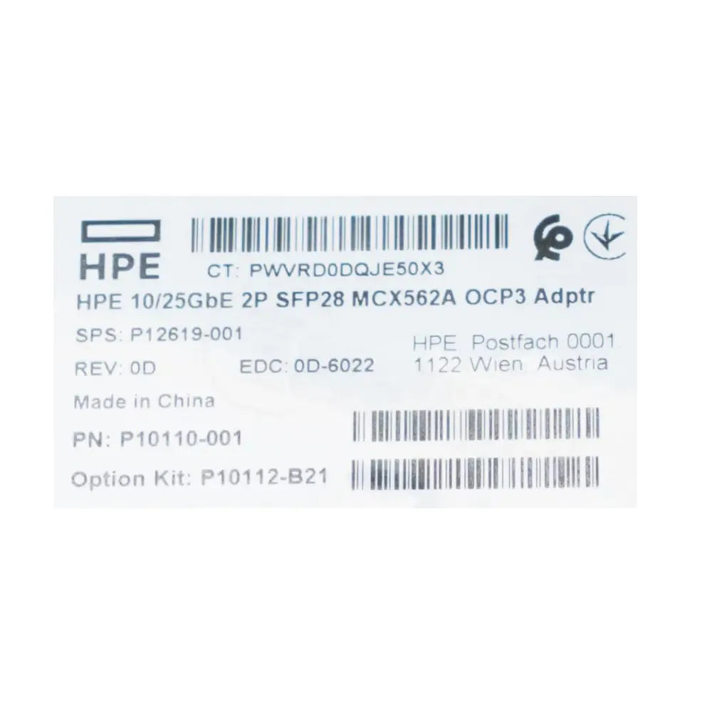 HPE 10/25GbE 2-Port SFP28 MCX562A OCP3 Adapter