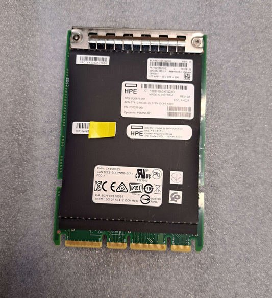 HP BCM57412 10GbE 2-Port SFP+ OCP3 Adapter P26256-B21