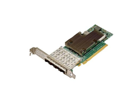 The HP Broadcom BCM57504 Adapter delivers high-speed 10/25Gb Ethernet over four SFP28 ports, designed for PCI Express 4.0 x16 slots. Built for HPE environments, it ensures robust wired connectivity with TAA compliance.